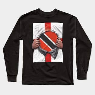 Trinidad And Tobago Flag English Flag Ripped - Gift for Trinidadian And Tobagoan From Trinidad And Tobago Long Sleeve T-Shirt